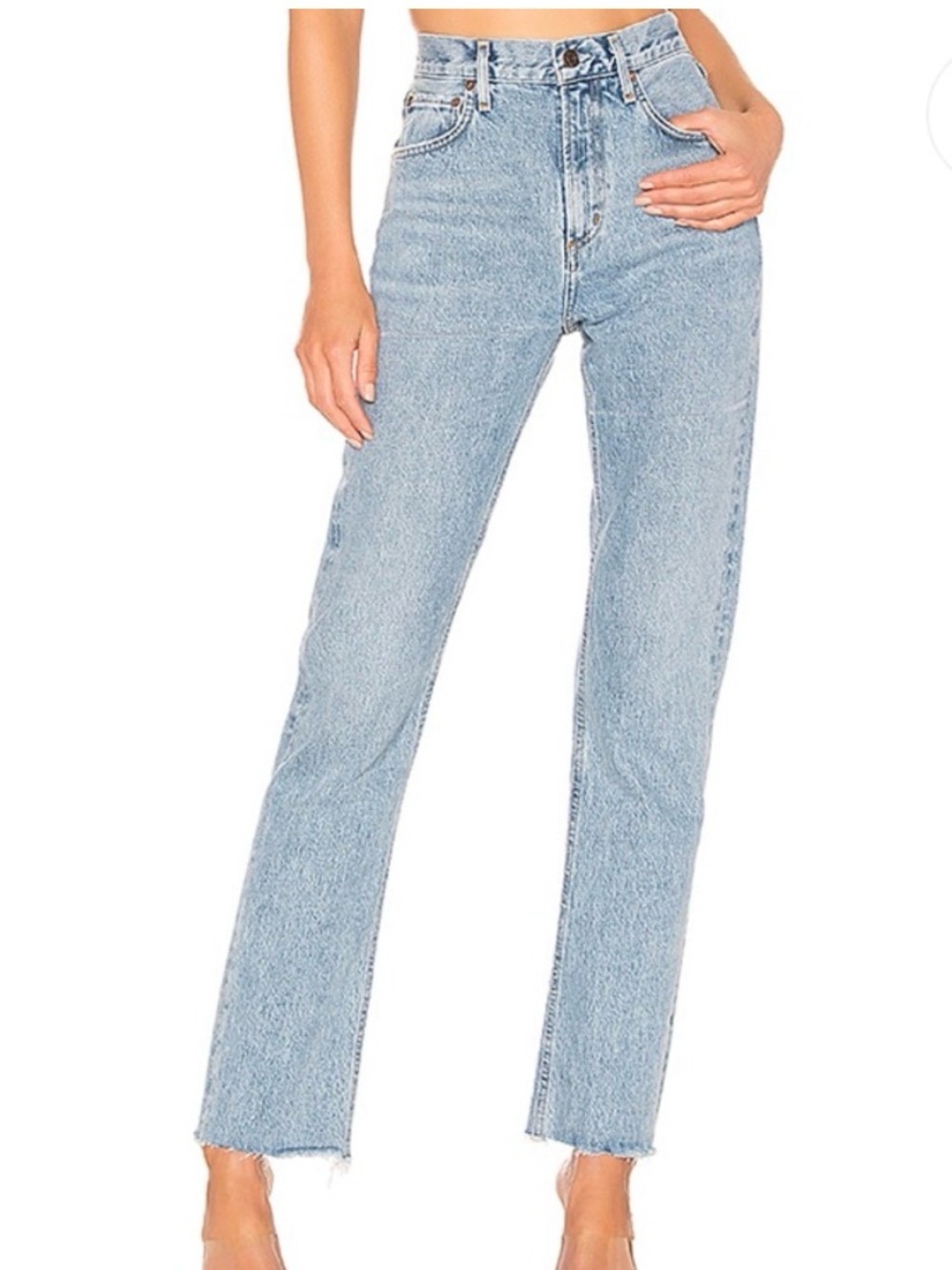 Agolde Cherie High Rise Straight Jean 'Merit' Sz 24